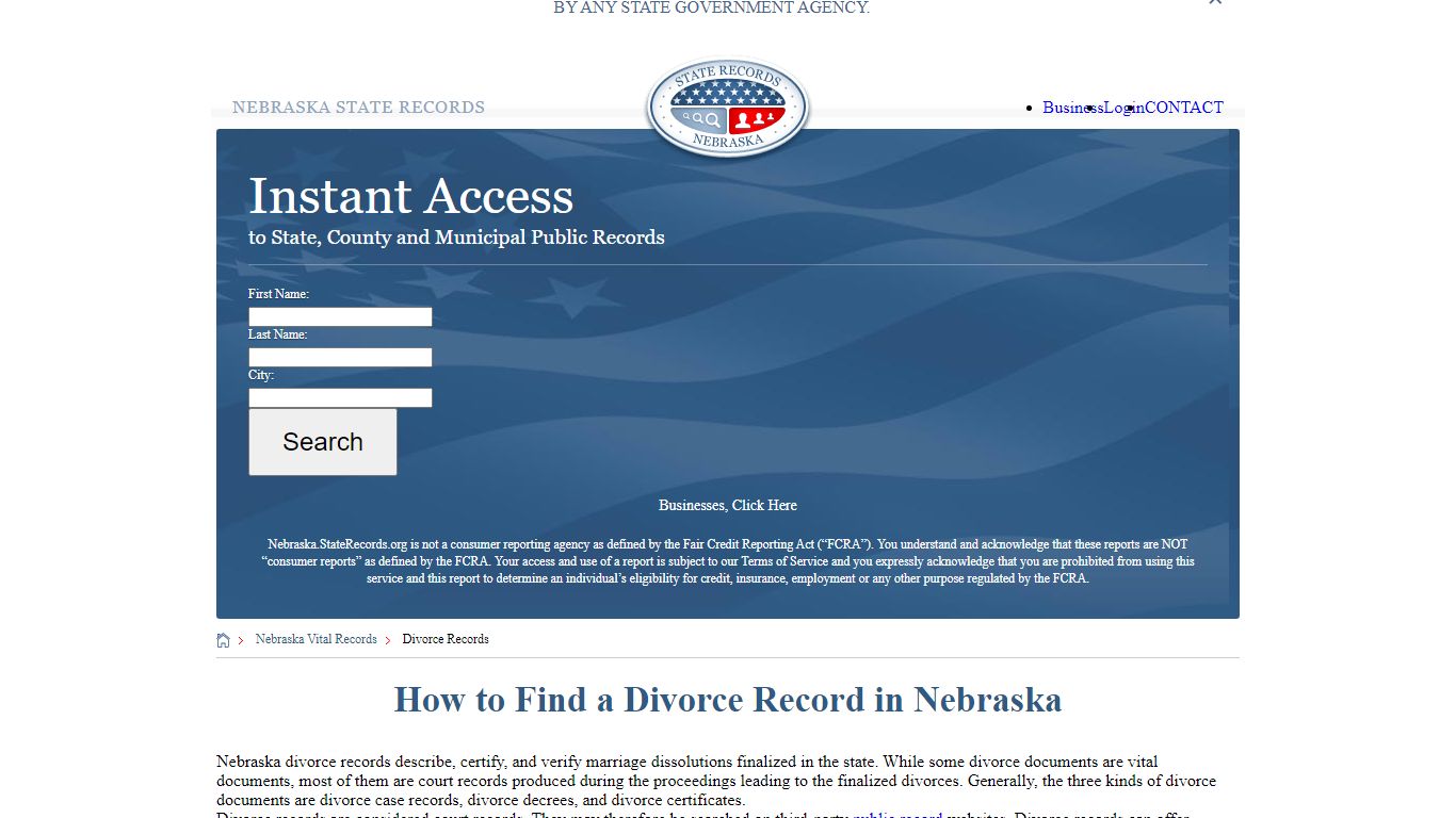How to Find a Divorce Record in Nebraska